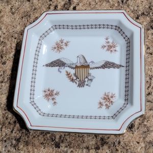 Patriotic Eagle Design Vintage Trinket Dish Tray